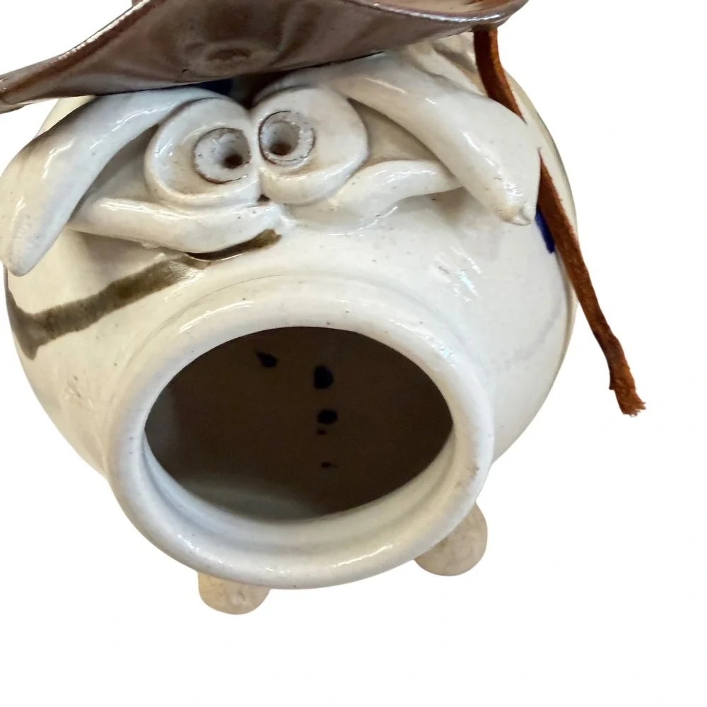 Unbranded Piggy Bank Unisex Medium Multi Cowboy Hat Studio Pottery Ceramic Pig - Picture 8 of 11